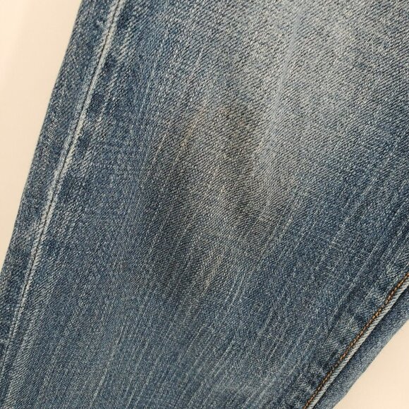 American Eagle Womens Boy Fit Jeans Sz 8 Medium Wash Mid Rise Denim Stretch - Picture 4 of 11